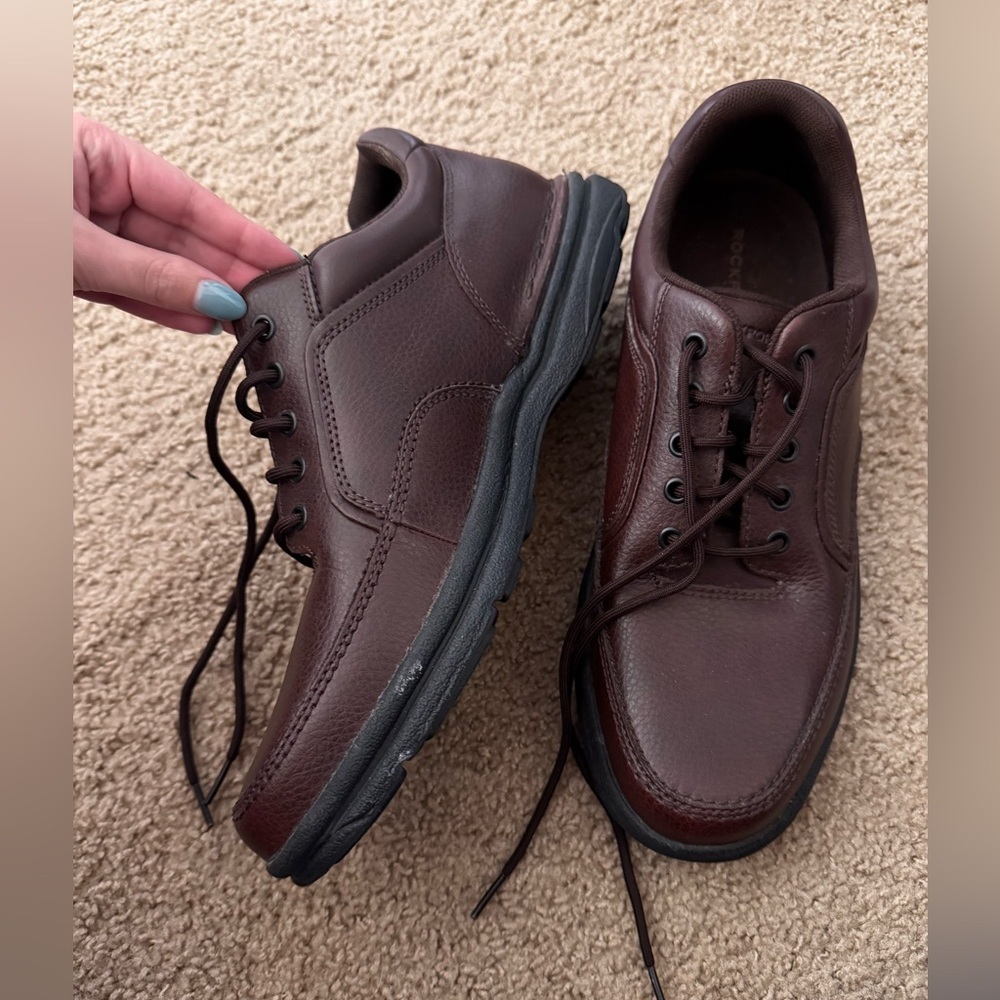 Rockport Dark Brown Leather Men's Oxfords